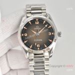 High Quality Replica OMEGA Railmaster Silver Strap Brown Face Dial Silver Bezel Fashion Watch 38mm